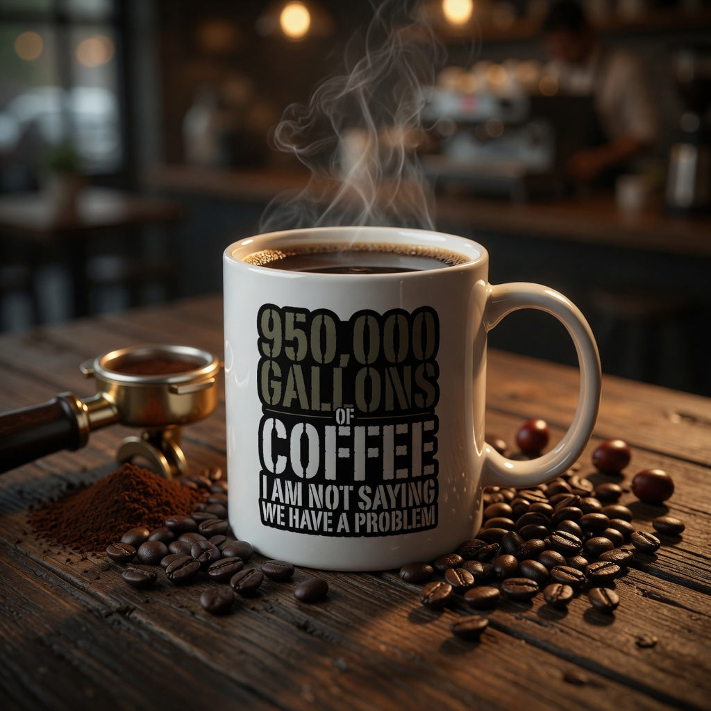 950,000 Gallons of Coffee – I Am Not Saying We Have a Problem Mug ☕